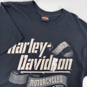 Harley Davidson Motorcycles Bert's Barracuda Florida Large Shirt Men's Black